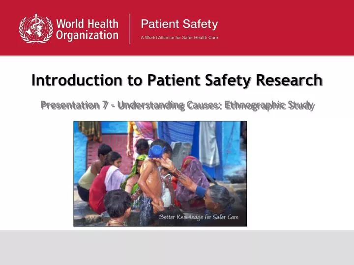 introduction to patient safety research