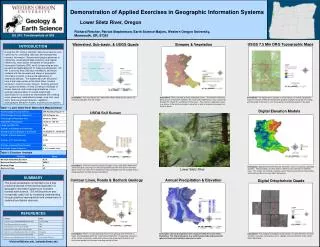 Demonstration of Applied Exercises in Geographic Information Systems