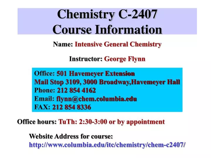 chemistry c 2407 course information
