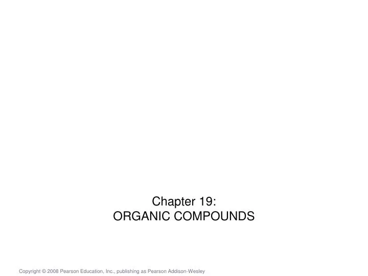 chapter 19 organic compounds