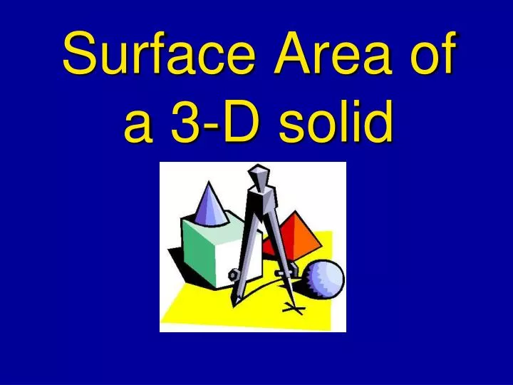 surface area of a 3 d solid