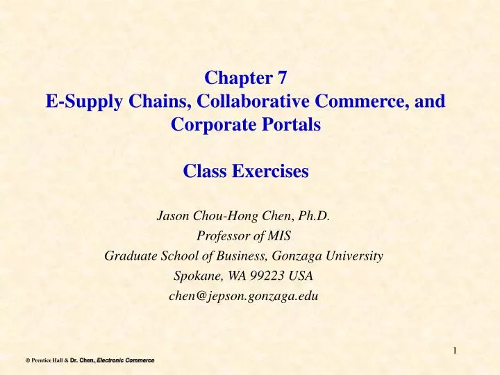 chapter 7 e supply chains collaborative commerce and corporate portals class exercises