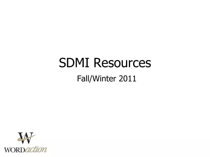 sdmi resources fall winter 2011