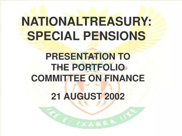 nationaltreasury special pensions