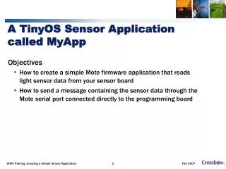 A TinyOS Sensor Application called MyApp