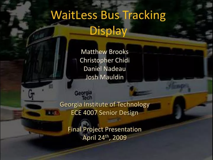 waitless bus tracking display
