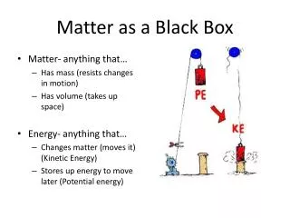 Matter as a Black Box