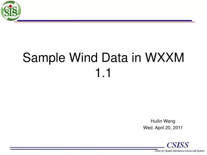 sample wind data in wxxm 1 1