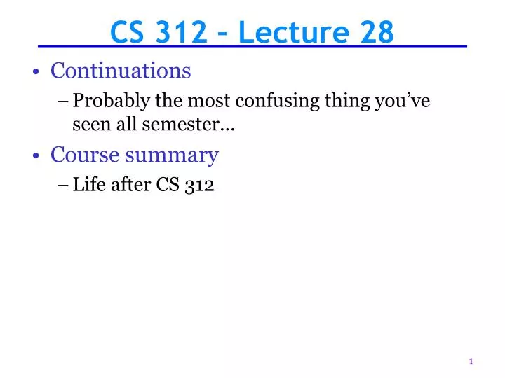 cs 312 lecture 28