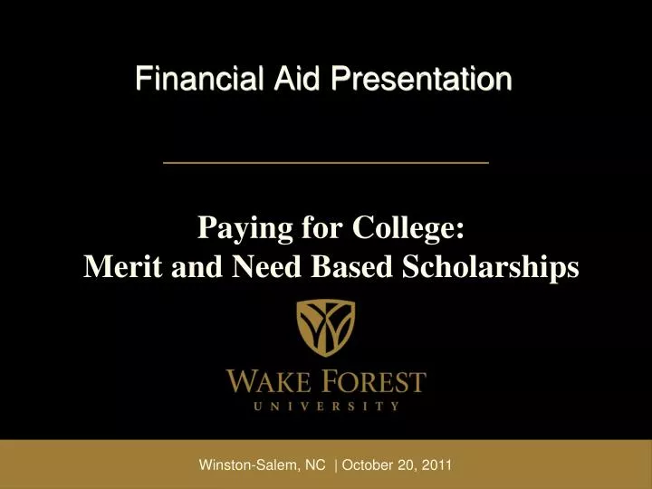 paying for college merit and need based scholarships