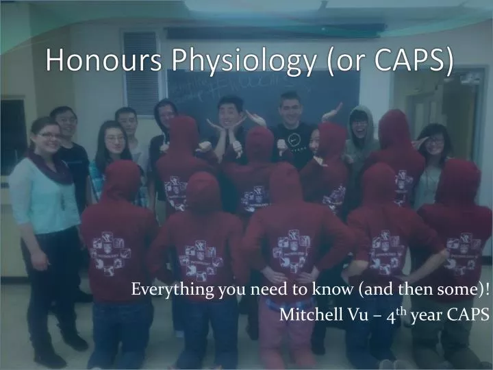 honours physiology or caps