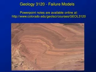 Geology 3120 - Failure Models