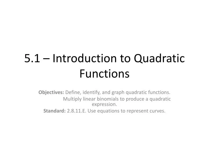 5 1 introduction to quadratic functions