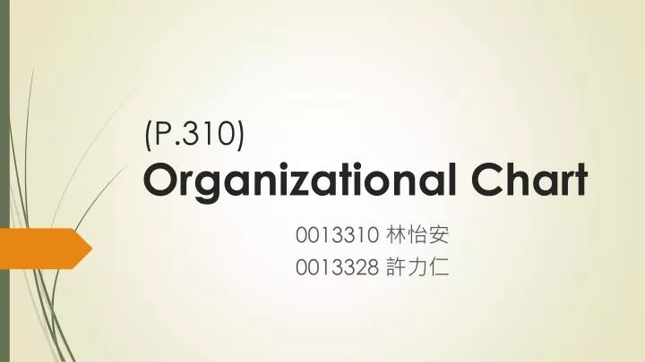 p 310 organizational chart