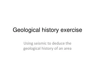 Geological history exercise
