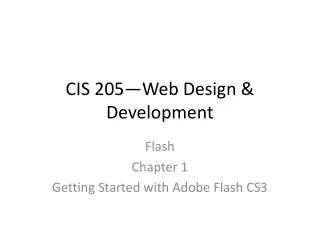 CIS 205—Web Design &amp; Development