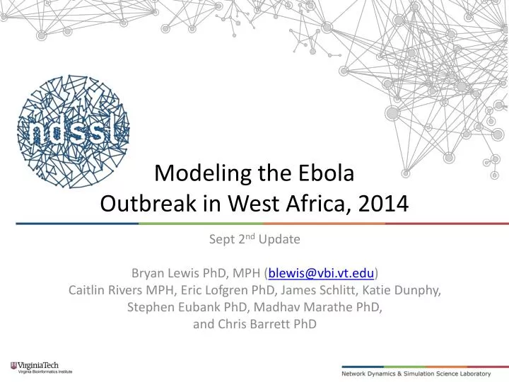 modeling the ebola outbreak in west africa 2014