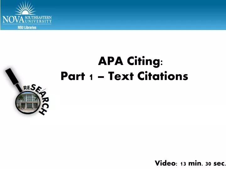 apa part 1 test citations