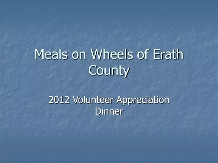 meals on wheels of erath county