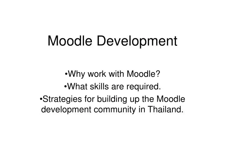 moodle development