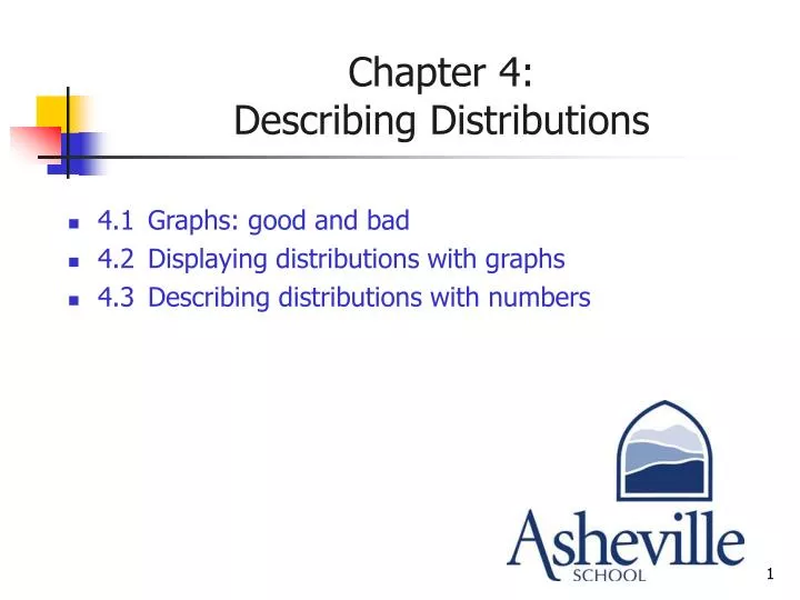chapter 4 describing distributions