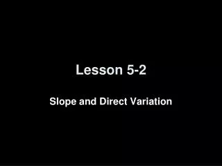 Lesson 5-2