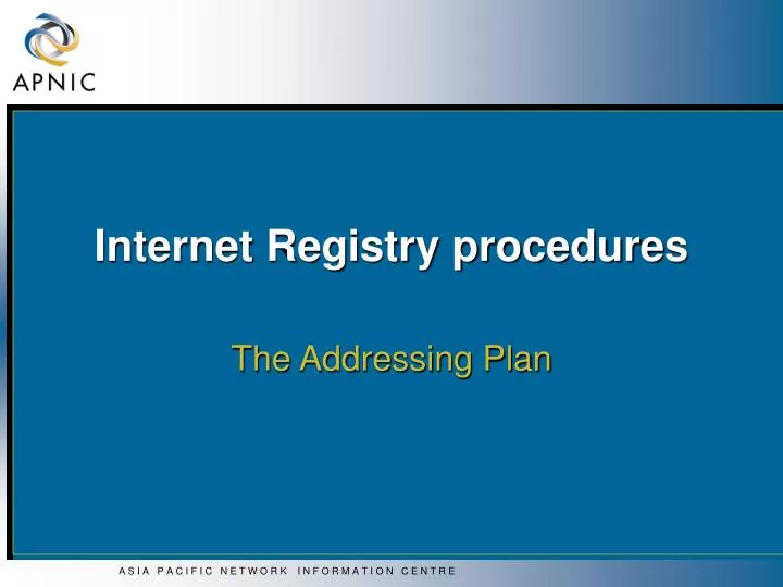 internet registry procedures