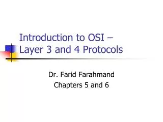 Introduction to OSI – Layer 3 and 4 Protocols
