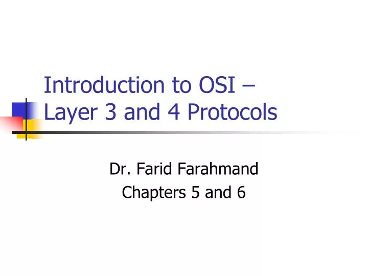 introduction to osi layer 3 and 4 protocols