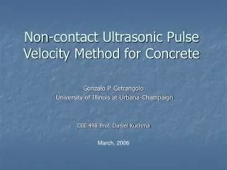 non contact ultrasonic pulse velocity method for concrete