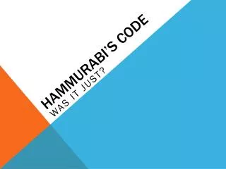 Hammurabi’s Code