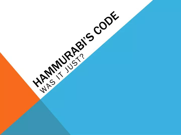 hammurabi s code