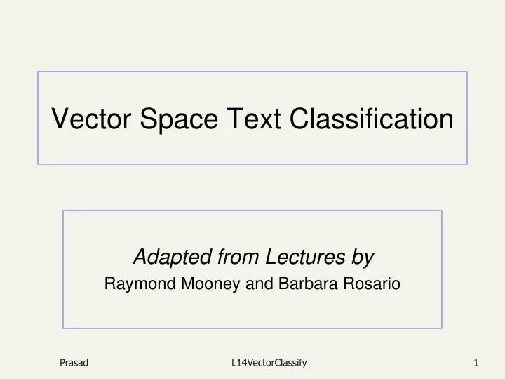 vector space text classification