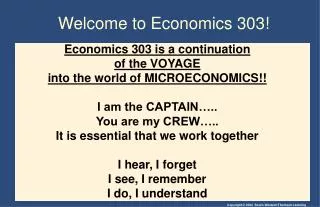 Welcome to Economics 303!