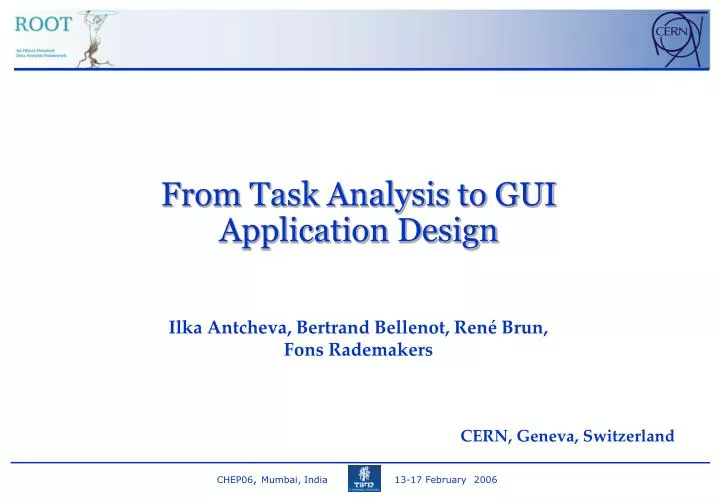 from task analysis to gui application design
