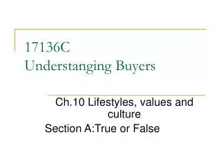 17136C Understanging Buyers