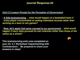 Journal Response #3