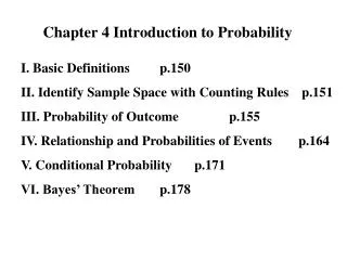 Chapter 4 Introduction to Probability