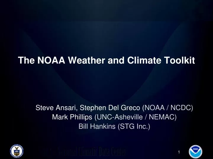 the noaa weather and climate toolkit
