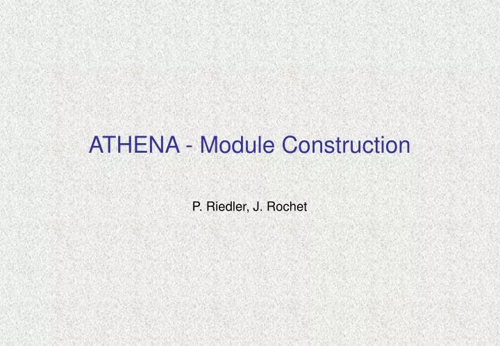 athena module construction