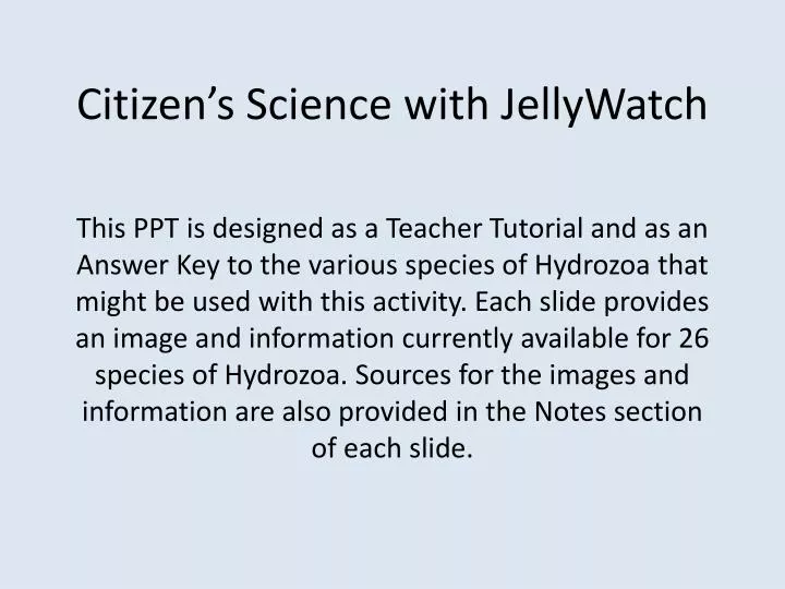 citizen s science with jellywatch