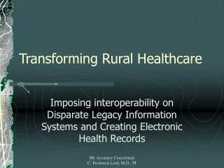 Transforming Rural Healthcare