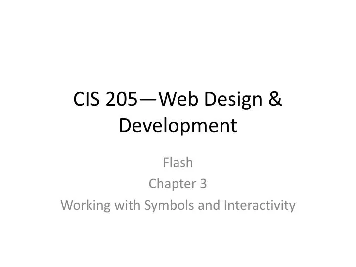 cis 205 web design development