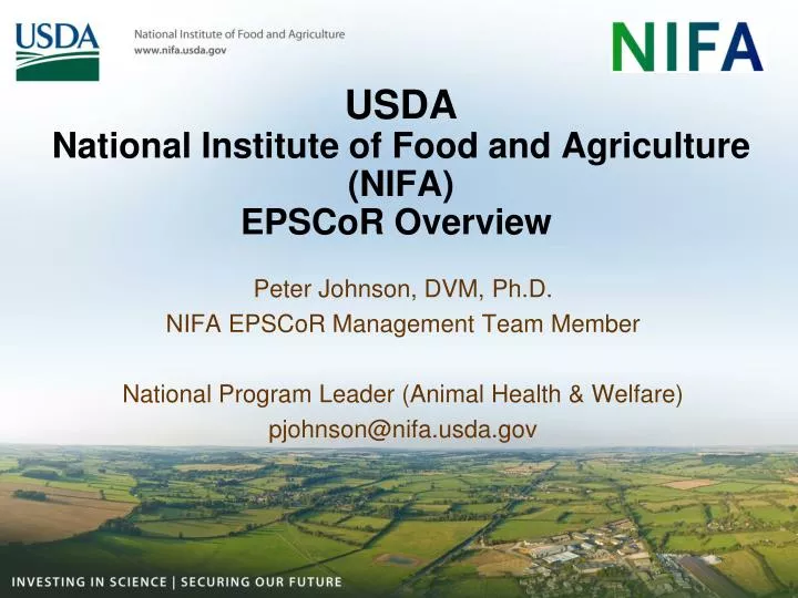 usda national institute of food and agriculture nifa epscor overview