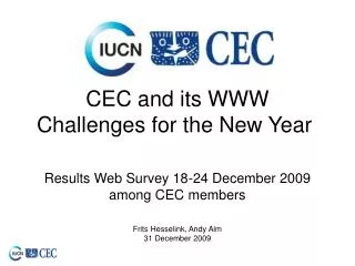 CEC and its WWW Challenges for the New Year 