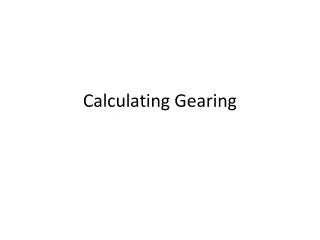 Calculating Gearing