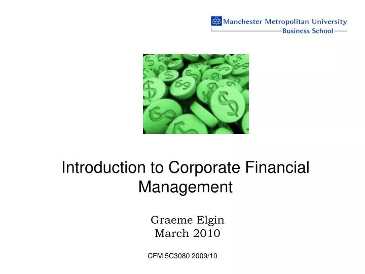 introduction to corporate financial management