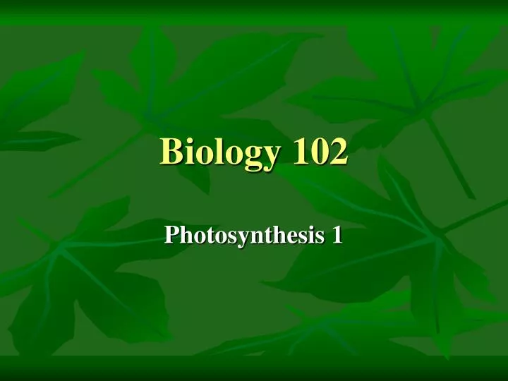 biology 102