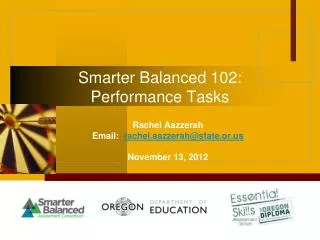 Smarter Balanced 102: Performance Tasks
