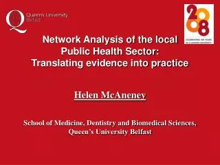Network Analysis of the local Public Health Sector: Translating evidence into practice